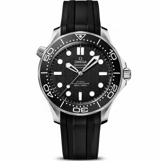 Seamaster Diver 300M 42mm Rubber Strap – Black & White