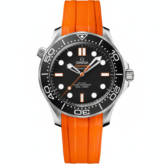 Seamaster Diver 300M 42mm Orange Rubber Strap